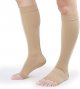 Compression Stockings (Pair), Grade Firm Support 20-30mmHg, Opaque, Unisex, Open Toe Knee High Compression Socks for Varicose Veins, Edema, Shin Splints, Nursing, Travel, Beige XL