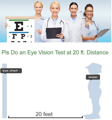 Eye Charts for Eye Exams 20 Feet, Snellen Eye Chart with Wooden Frame for Wall Decor, 22x11 Inches Canvas Low Vision Eye Chart with Eye Occluder and Hand Pointer for Kids Gifts