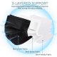 100 Pcs Disposable Face Masks, 3 Ply Face Masks Black Disposable Mask, (Disposable face mask)