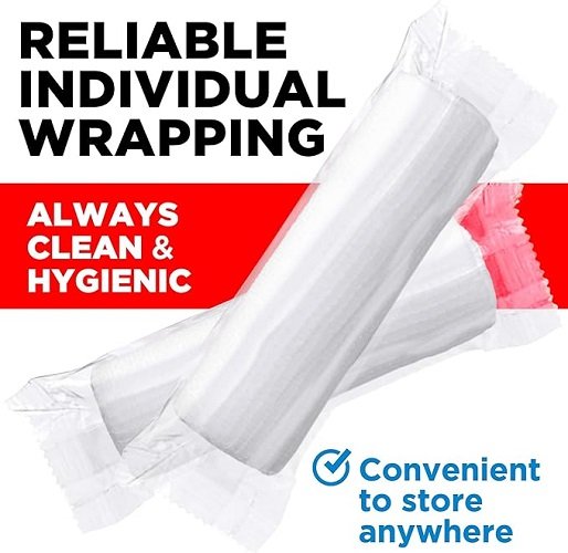 Premium Gauze Rolls - (24 Pack) - 4" x 4.1yd Breathable Rolled Gauze - Individually Wrapped + Bonus Tape - First Aid Conforming Gauze Wrap Roll for Wounds