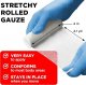 Premium Gauze Rolls - (24 Pack) - 4" x 4.1yd Breathable Rolled Gauze - Individually Wrapped + Bonus Tape - First Aid Conforming Gauze Wrap Roll for Wounds