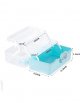 3 Layers Plastic First Aid Box with Portable Handle,Emergency Medicine Kit Case Organizer for Family,Office and Travel (Blue)