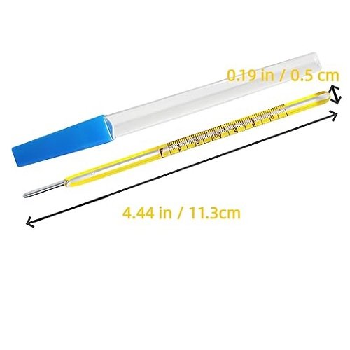 ℃&℉ Oral Thermometer for Adults and Kids 2PCS - Glass Rectal Thermometer for Baby - Basal Body Thermometer - Non Infrared Digital Thermometer