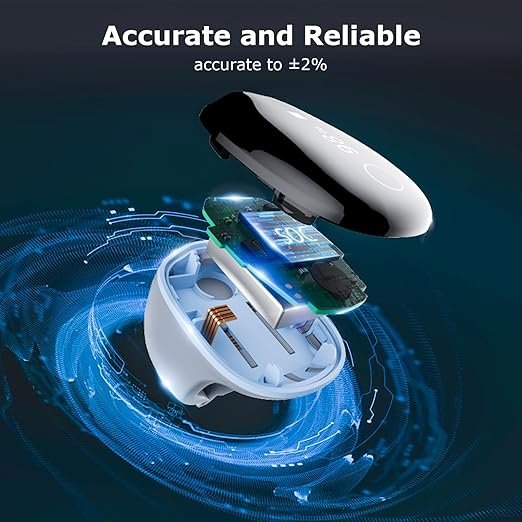 Oxygen Monitor with Vibration Reminder -Bluetooth O2 Pulse Oximeter Rechargeable, Continuous Recording of SpO2 & PR, Blood Oxygen Saturation Tracker with Free APP & PC Reports