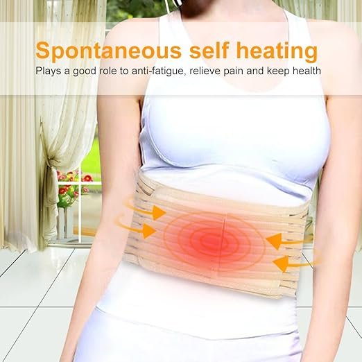 Self-Heating Lumbar Back Support Belt, Anti Fatigue Spine Injury Prevention Back Waist Brace Belt Band Support Protector, Pain & Discomfort Relief from Slipped Disc, Backache