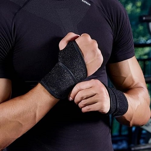 Wrist Support Brace/Carpal Tunnel/Hand Support, Adjustable for Arthritis and Tendinitis, Joint Pain Relief (Black), 2 Pack