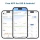 Oxygen Monitor with Vibration Reminder -Bluetooth O2 Pulse Oximeter Rechargeable, Continuous Recording of SpO2 & PR, Blood Oxygen Saturation Tracker with Free APP & PC Reports