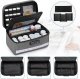 Locking Pill Bottle Organizer with Inner Dividers, Medicine Storage and Organizer Bag Combination Lock for Medicine, Vitamins and Medical Supplies, Gray