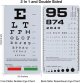 2 Pack Pocket Eye Chart, 2 in 1 Eye Chart 6 Feet and Pocket Eye Chart, 6.5x3.5 Inches Handheld Double Sided Plastic Eye Chart for Eye Exams (2 Pack 6 Feet)