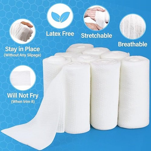 Gauze Bandage Rolls –36 Rolls- Premium First Aid Supplies for Safe ,Breathable Gauze Rolls – 3” x 4.1 Yards Bandage Wrap for Wound Dressing
