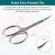 Manicure Scissors, Extra Fine Eyebrow Scissors for Grooming, Curved Blade Nail Scissors Precise Pointed Tip Grooming Kit for Eyebrow, Eyelash, Trim Nail and Dry Skin