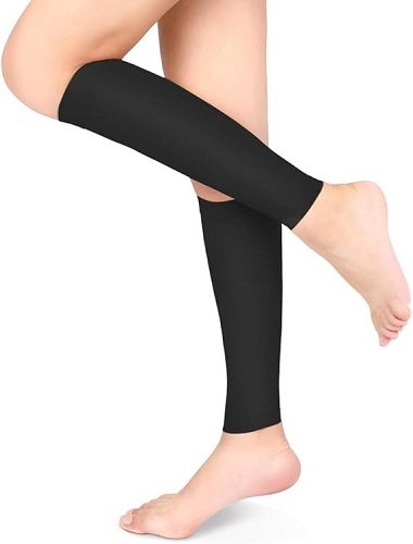 Compression Socks, 20-30mmHg Calf Compression Sleeves, Footless Compressed Socks for Varicose Veins, Shin Splints, Edema Recovery Maternity, Cycling Running Travel, Women & Men