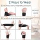 2 Pack Wrap Wrist Brace for Carpal Tunnel Relief, Adjustable Wrist Support Thumb Splint Brace Wrist Wraps for Men Women Sports Protecting, Joint Pain Relief, Left & Right Hand Brace (Black)