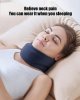 Neck Brace for Sleeping - Neck Pain Relief and Support, Soft Foam Wrap to Keep Vertebrae Stable, Relieve Cervical Pressure for Men and Women, Blue (12.6-15.8 Inch)