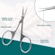 Manicure Scissors, Extra Fine Eyebrow Scissors for Grooming, Curved Blade Nail Scissors Precise Pointed Tip Grooming Kit for Eyebrow, Eyelash, Trim Nail and Dry Skin