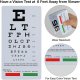 2 Pack Pocket Eye Chart, 2 in 1 Eye Chart 6 Feet and Pocket Eye Chart, 6.5x3.5 Inches Handheld Double Sided Plastic Eye Chart for Eye Exams (2 Pack 6 Feet)