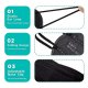 50pcs KN95 Face Mask Black 5 Layer Cup Dust Safety Masks Filter Efficiency≥95% Breathable Elastic Ear Loops Black Masks