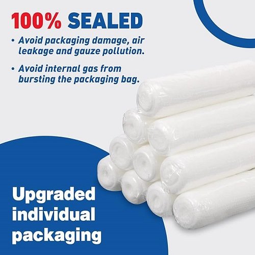 30 Pack Gauze Rolls Bandages, 4 in x 4.1 Yards, Premium Medical Supplies & First Aid Supplies, Bandage Wrap Vet Wrap, Mummy Wraps