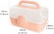 First Aid Medicine Box, 3-Tier Fold Tray Medicine Storage Containers, Multipurpose Empty Portable Storage Box,First Aid Kits [Pink]