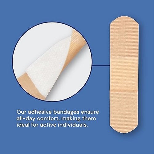 Adhesive Bandages, Sheer Strips, 3/4" x 3" | Bulk Case of 1500 | Sterile, Breathable and Multi-Purpose for School Nurses, Businesses, and First Aid Kits