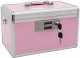 Medicine Box, First Aid Safe Medication Storage Box,Layered Aluminum Daily Medicine Cabinet,10.2" x 6.2" x 7.7", Pink