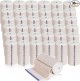 36 Pack Compression Bandage Wrap with Self Closure on Both Ends Elastic Bandage for Legs, Knees, Ankles, Wrists, Elbows, Shoulders, Athletic Stretchable Bandage Wrap (Blue Trim, 4 Inch)