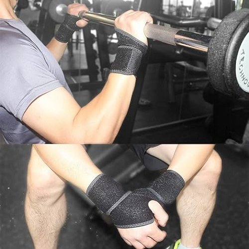 Wrist Support Brace/Carpal Tunnel/Hand Support, Adjustable for Arthritis and Tendinitis, Joint Pain Relief (Black), 2 Pack