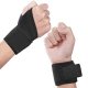 2 Pack Wrap Wrist Brace for Carpal Tunnel Relief, Adjustable Wrist Support Thumb Splint Brace Wrist Wraps for Men Women Sports Protecting, Joint Pain Relief, Left & Right Hand Brace (Black)