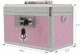 Medicine Box, First Aid Safe Medication Storage Box,Layered Aluminum Daily Medicine Cabinet,10.2" x 6.2" x 7.7", Pink