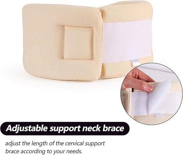 Soft Foam Neck Brace Universal Cervical Collar, Adjustable Neck Support Brace for Sleeping - Relieves Neck Pain and Spine Pressure, Neck Collar After Whiplash or Injury (2.5" Depth Collar, L)