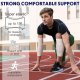 36 Pack Compression Bandage Wrap with Self Closure on Both Ends Elastic Bandage for Legs, Knees, Ankles, Wrists, Elbows, Shoulders, Athletic Stretchable Bandage Wrap (Blue Trim, 4 Inch)