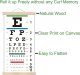 Eye Charts for Eye Exams 20 Feet, Snellen Eye Chart with Wooden Frame for Wall Decor, 22x11 Inches Canvas Low Vision Eye Chart with Eye Occluder and Hand Pointer for Kids Gifts