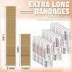 120 Pcs Extra Long Flexible Fabric Bandages, 4.75 x 0.75 Inch Adhesive Strip Bandages Non Latex Finger Bandages for Oversized Hands and Feet