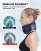 Neck Brace for Sleeping - Neck Pain Relief and Support, Soft Foam Wrap to Keep Vertebrae Stable, Relieve Cervical Pressure for Men and Women, Blue (12.6-15.8 Inch)