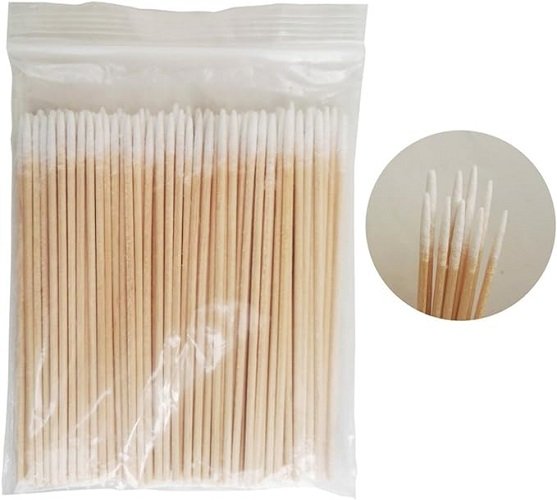 1000Pcs Pointed Cotton Swabs Wooden Handle Makeup Health Medical Ear Jewelry Clean Sticks Buds Tips