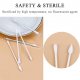 Cotton Swabs - Individually Wrapped Double Tipped Paper Sticks for Ear, Make-up, 100 Count (White, Round/Pointed End)