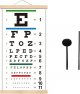 Eye Charts for Eye Exams 20 Feet, Snellen Eye Chart with Wooden Frame for Wall Decor, 22x11 Inches Canvas Low Vision Eye Chart with Eye Occluder and Hand Pointer for Kids Gifts