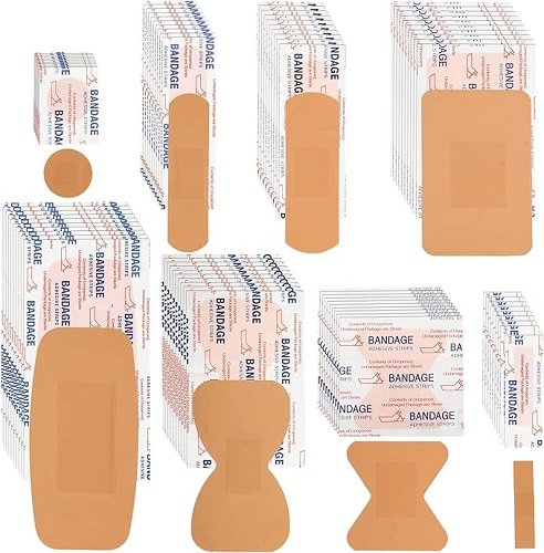 720 Pcs Variety Bandages Pack Assorted Sizes Fingertip Bandages Waterproof Bandages Breathable Adhesive Bandages Bulk for First Aid Wound Care Scrapes Blister