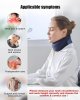 Neck Brace for Sleeping - Neck Pain Relief and Support, Soft Foam Wrap to Keep Vertebrae Stable, Relieve Cervical Pressure for Men and Women, Blue (12.6-15.8 Inch)