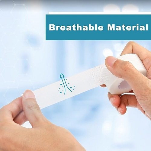 Transparent Medical Tape, 12 Rolls Adhesive Clear Hypoallergenic Surgical Tape, PE First Aid Tape for Wound, Bandage, 1inch x 10Yards, Sensitive Skin, Latex Free