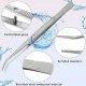 Stainless Steel Tweezers with Curved Serrated Tip Multipurpose Tweezers for Craft, Silver (10)
