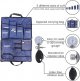 Aneroid Sphygmomanometer Kit, Manual Blood Pressure Monitor Set with 5 Cuffs for Infant, Child, Adult, Large Adult, Thigh, & Carrying Case – Blue