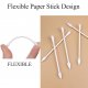 Cotton Swabs - Individually Wrapped Double Tipped Paper Sticks for Ear, Make-up, 100 Count (White, Round/Pointed End)