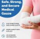 Gauze Bandage Roll with Tape (Pack of 48) - 4 Inch by 4 Yards Rolled Gauze Wrap - White Gauze Rolls - Breathable Gauze Wrap Used for First Aid Wound Care & Medical Supplies