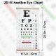 Eye Chart Pocket Eye Exam Kit with Cute Eye Occluders 20 Feet Optical Eye Test Reusable Wooden Frame Canvas Eye Chart for Kids and Adults
